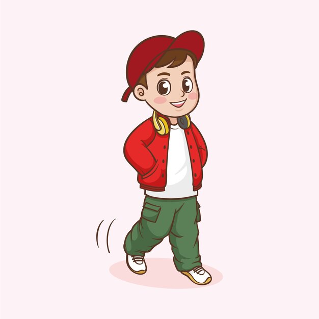 Ilustración de dibujos animados caminantes dibujados a mano