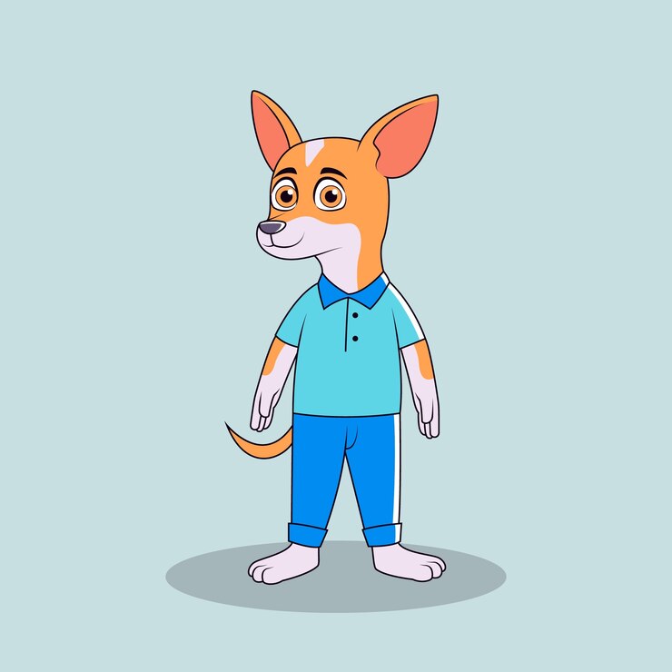 Vector gratuito ilustración de dibujos animados de chihuahua dibujados a mano