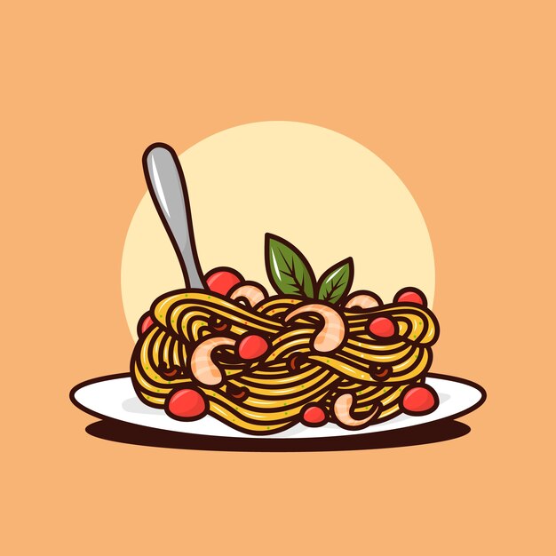Ilustración de dibujos animados de comida dibujada a mano