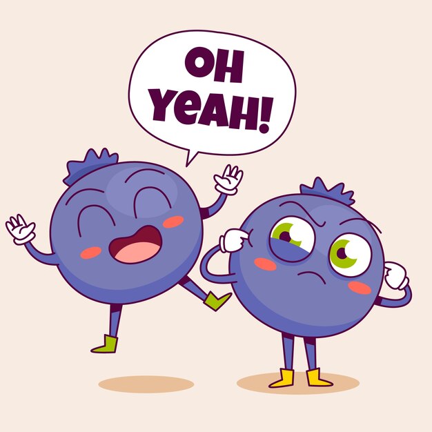 Ilustración de dibujos animados de comida dibujada a mano