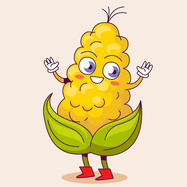 Ilustración de dibujos animados de comida dibujada a mano