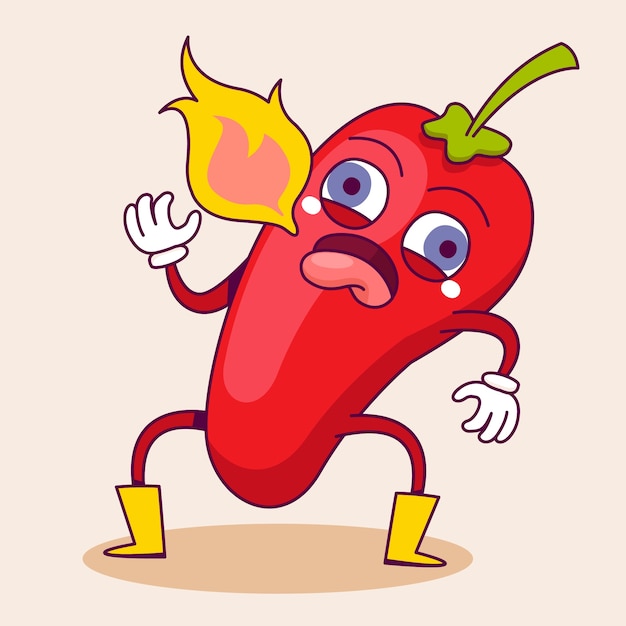 Ilustración de dibujos animados de comida dibujada a mano