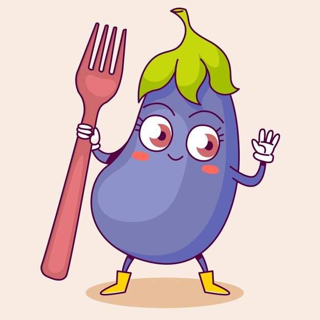 Ilustración de dibujos animados de comida dibujada a mano