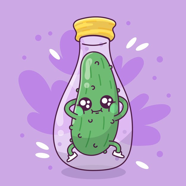 Ilustración de dibujos animados de comida dibujada a mano