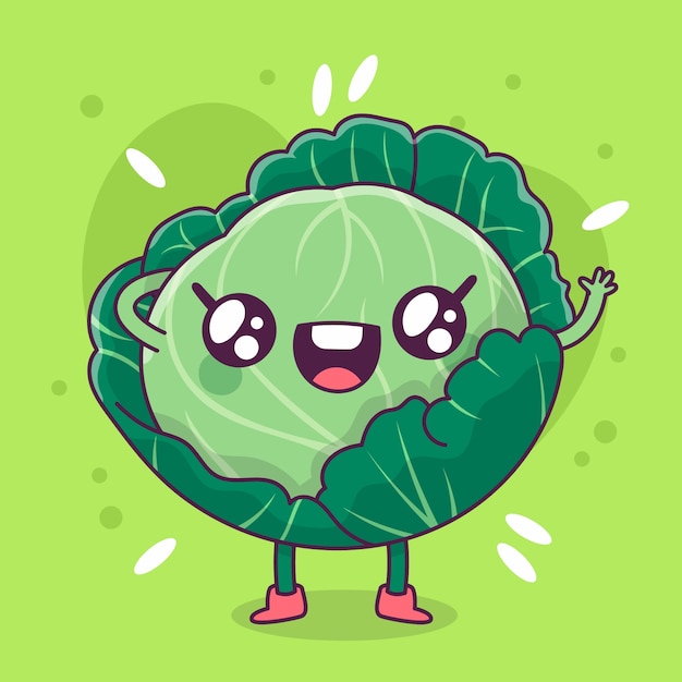 Ilustración de dibujos animados de comida dibujada a mano
