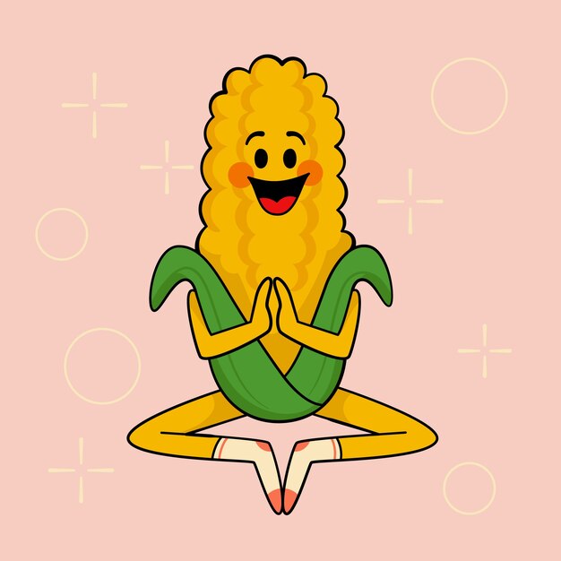 Ilustración de dibujos animados de comida dibujada a mano