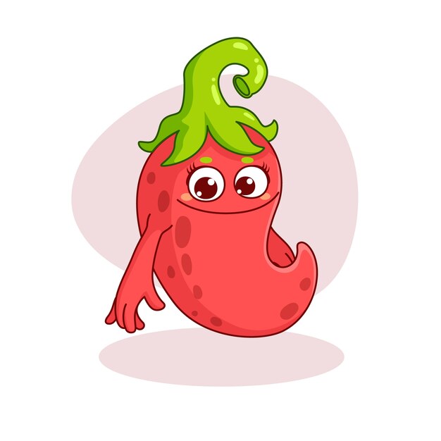 Ilustración de dibujos animados de comida dibujada a mano
