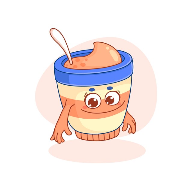 Ilustración de dibujos animados de comida dibujada a mano