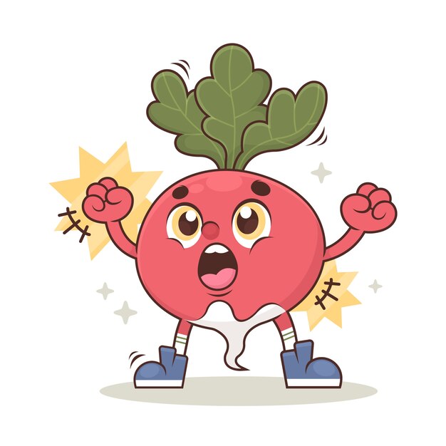 Ilustración de dibujos animados de comida dibujada a mano