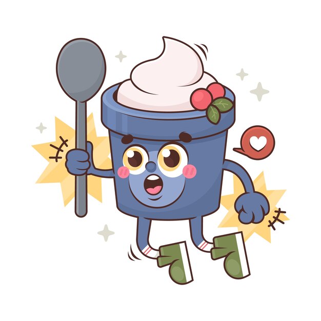 Ilustración de dibujos animados de comida dibujada a mano
