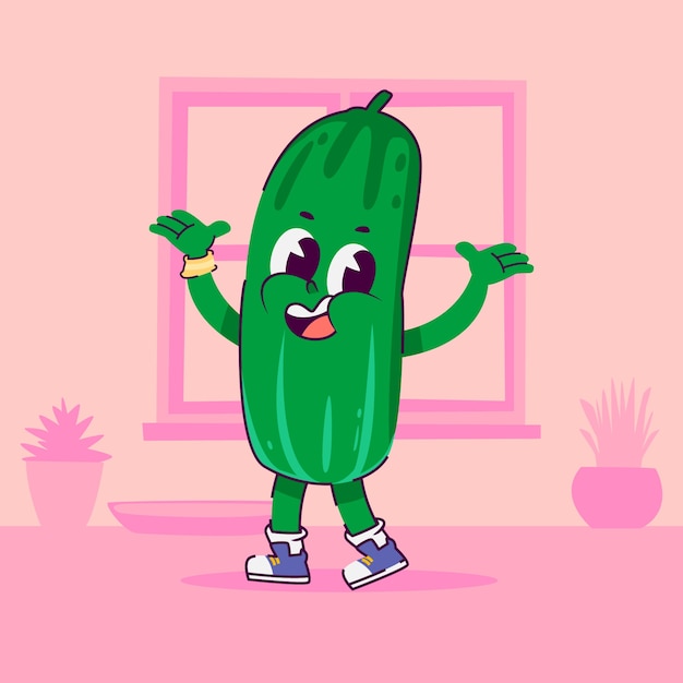Ilustración de dibujos animados de comida dibujada a mano