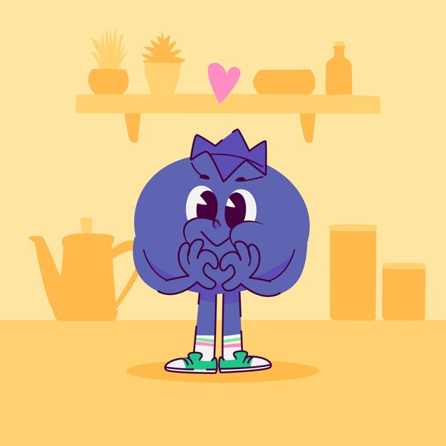 Ilustración de dibujos animados de comida dibujada a mano