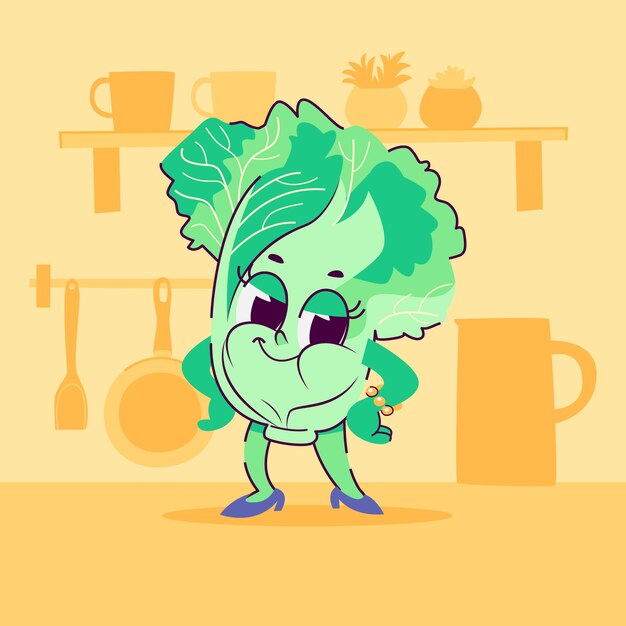 Ilustración de dibujos animados de comida dibujada a mano