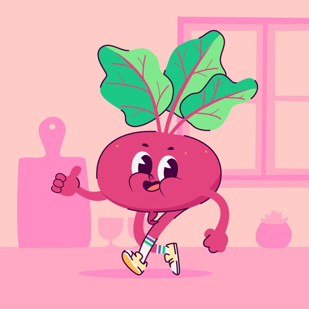 Ilustración de dibujos animados de comida dibujada a mano