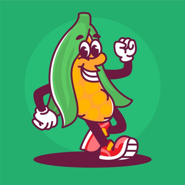 Ilustración de dibujos animados de comida dibujada a mano