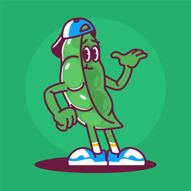 Ilustración de dibujos animados de comida dibujada a mano