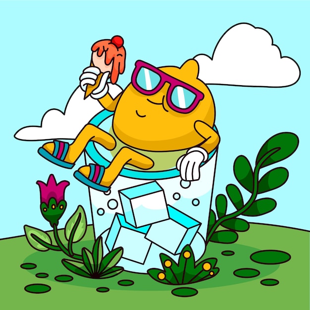 Ilustración de dibujos animados de comida