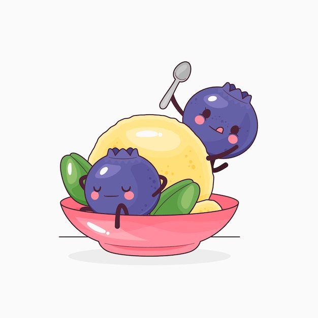 Ilustración de dibujos animados de comida
