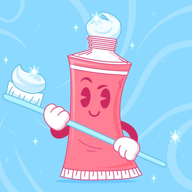 Ilustración de dibujos animados de dentistas dibujados a mano