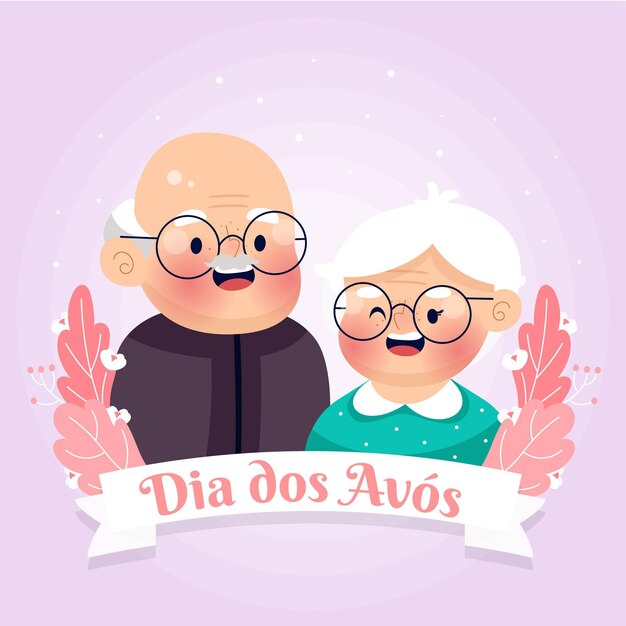 Ilustración de dibujos animados dia dos avos