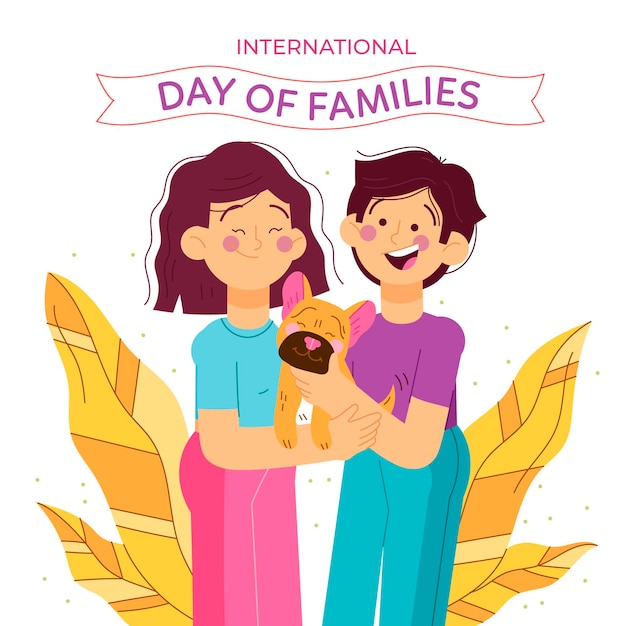 Vector gratuito ilustración de dibujos animados del día internacional de las familias