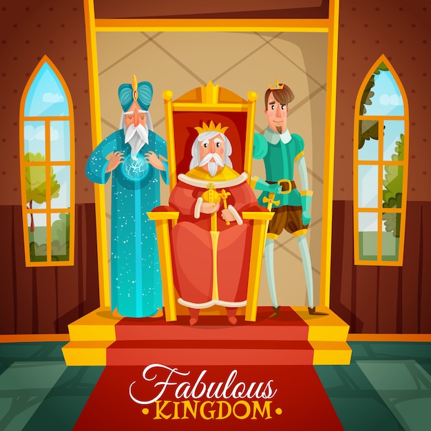 Ilustración de dibujos animados fabuloso reino