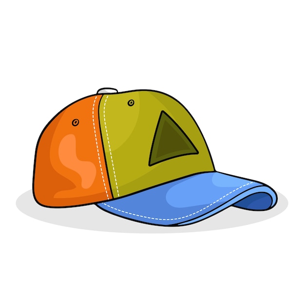 Ilustración de dibujos animados de gorra dibujada a mano