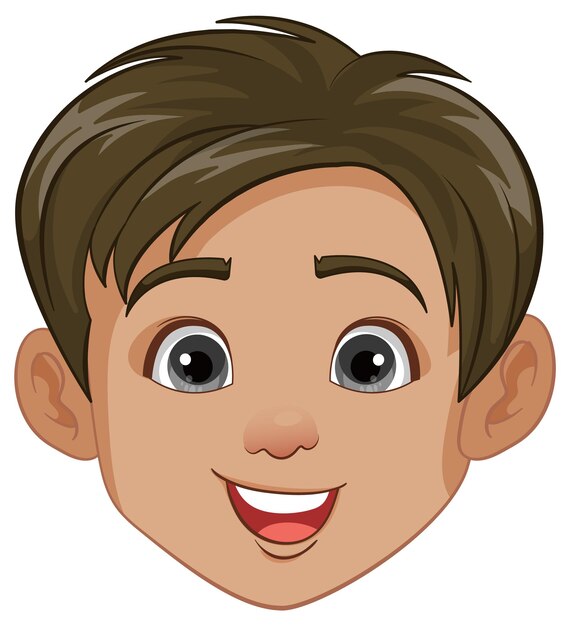 Ilustración de dibujos animados de hombre del sudeste asiático Un retrato de vector vibrante