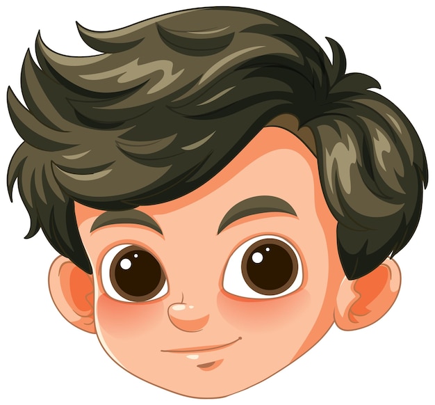 Ilustración de dibujos animados de un joven alegre