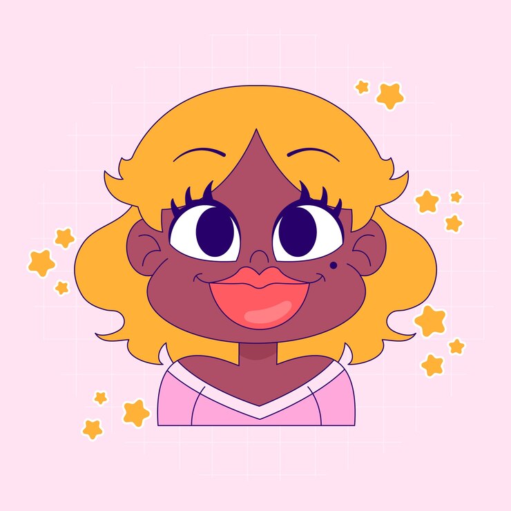 Vector gratuito ilustración de dibujos animados de labios grandes dibujados a mano
