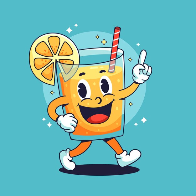 Ilustración de dibujos animados de limonada dibujada a mano