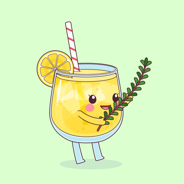 Ilustración de dibujos animados de limonada dibujada a mano
