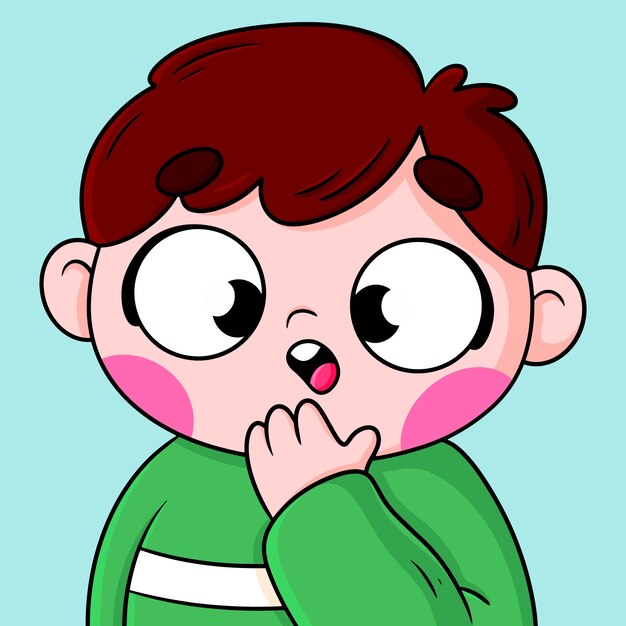 Ilustración de dibujos animados de ojos cruzados dibujados a mano