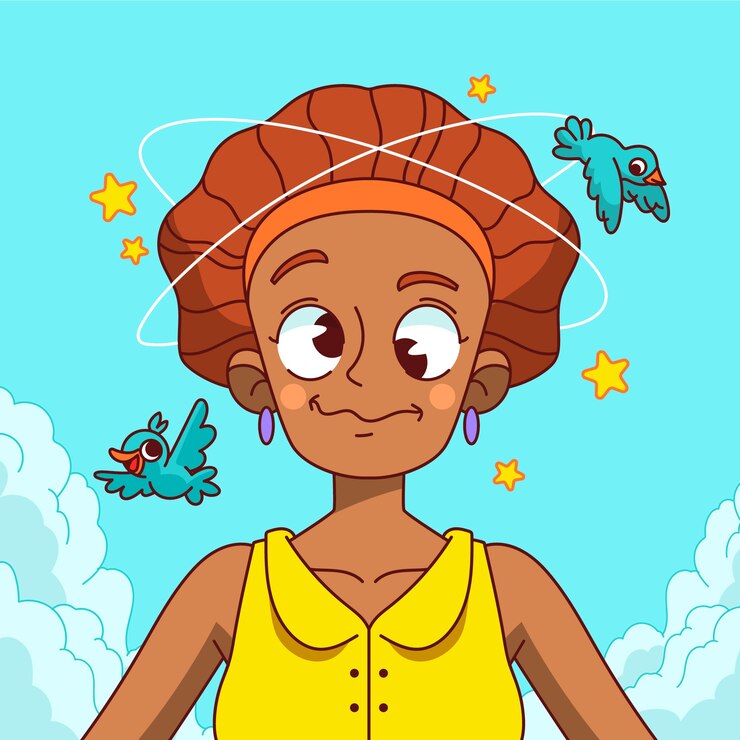 Vector gratuito ilustración de dibujos animados de ojos cruzados dibujados a mano