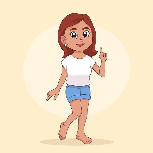 Ilustración de dibujos animados de pies dibujados a mano