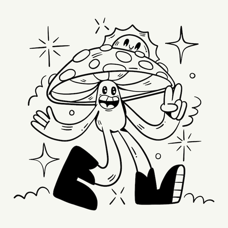 Vector gratuito ilustración de dibujos animados retro dibujados a mano