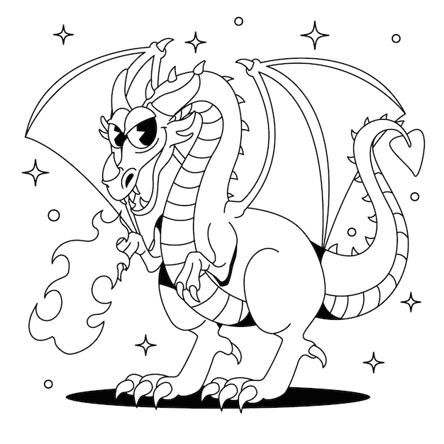 Ilustración de dibujos animados retro dibujados a mano