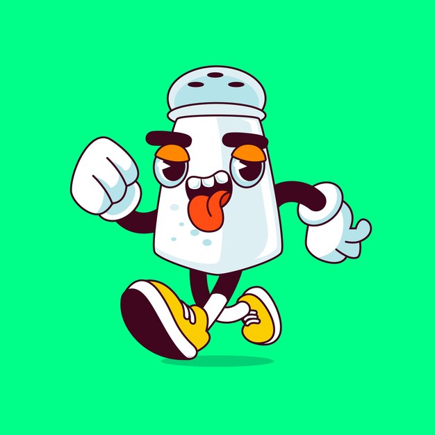 Ilustración de dibujos animados de sal dibujada a mano