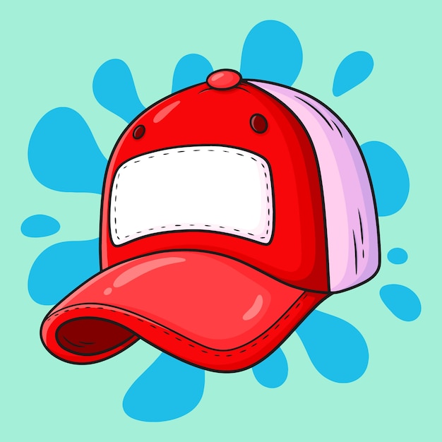 Ilustración de dibujos animados de sombrero dibujado a mano