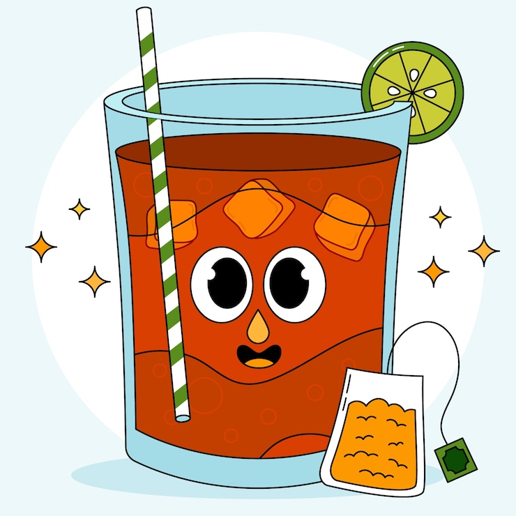 Vector gratuito ilustración de dibujos animados de té dibujada a mano
