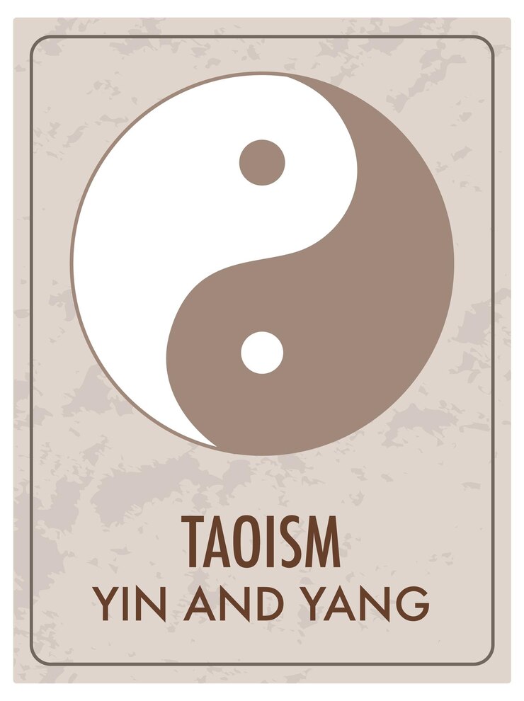 Vector gratuito ilustración de dibujos animados del vector de símbolos yin y yang