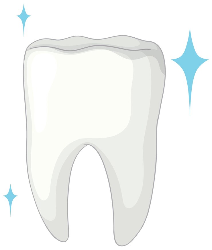 Vector gratuito ilustración de un diente limpio y brillante