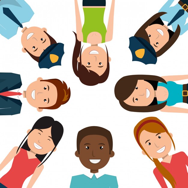 Ilustración de diferentes personas