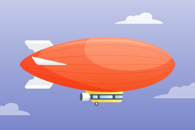 Ilustración de dirigible degradado