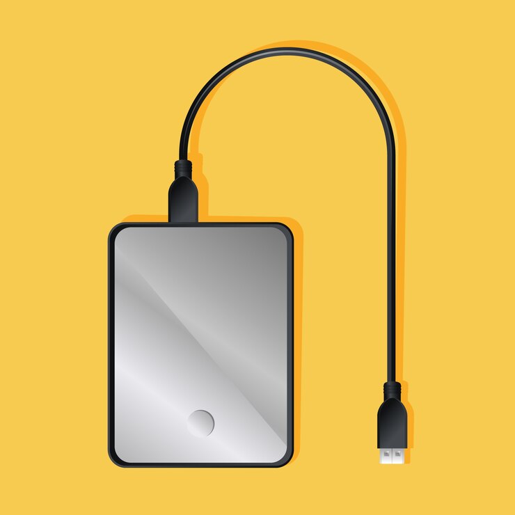 Vector gratuito ilustración de disco duro degradado