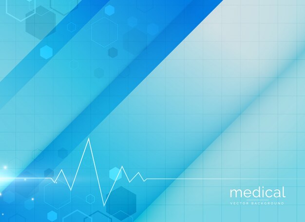 Ilustración de diseño azul de fondo médico