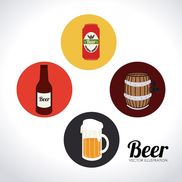 Vector gratuito ilustración de diseño de cerveza