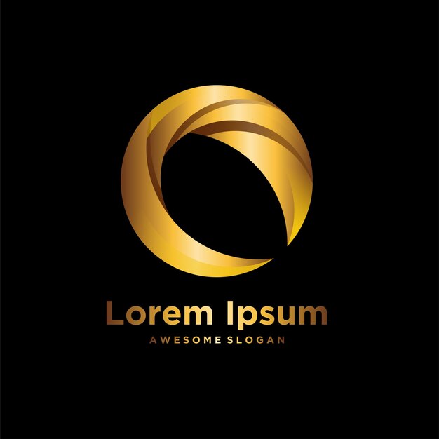 Ilustración de diseño de degradado de logotipo de lujo de letra
