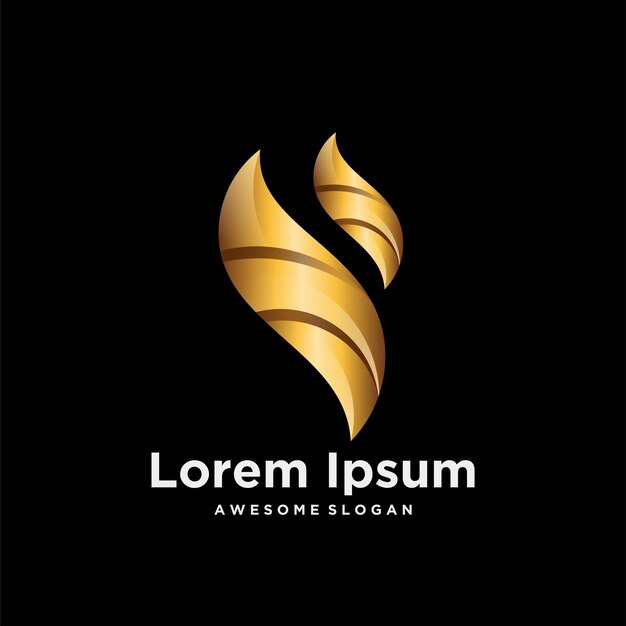 Ilustración de diseño degradado de logotipo de lujo