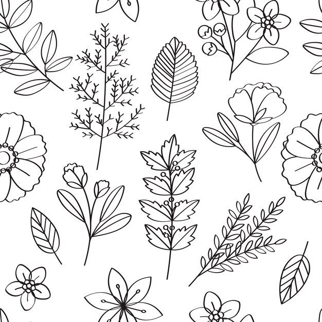 Ilustración de diseño floral patrón de vectores